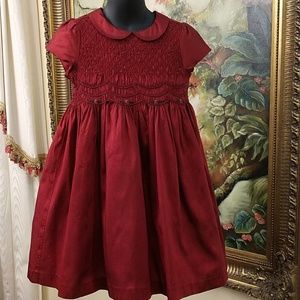 Janie & Jack Girls Silk Holiday Dress Size 4